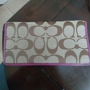 Coach checkbook holder